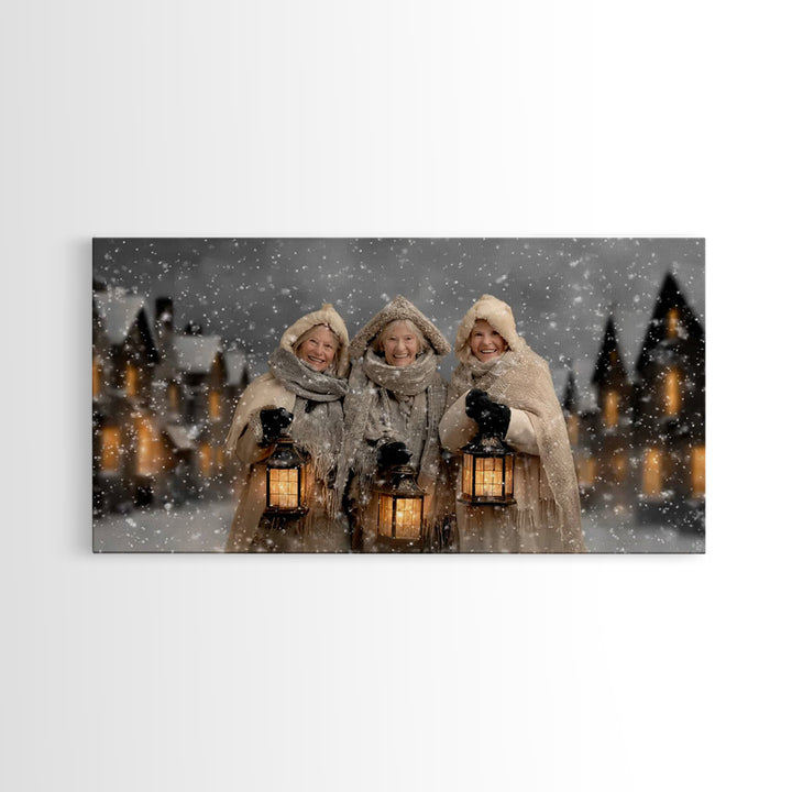Winter Lantern Grace – Framed Canvas Print – Christmas Wall Art – Christian Art Canvas – Christian Christmas Art – Christian Gift Ideas – C