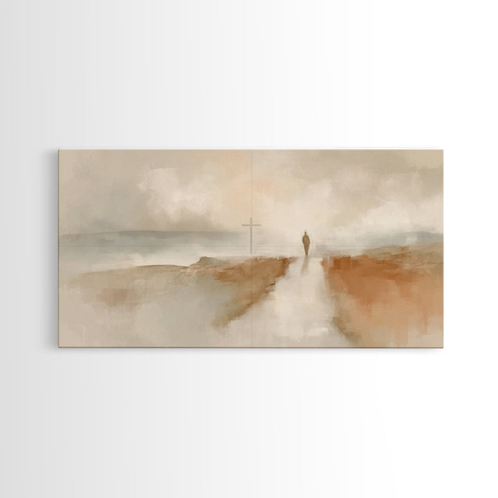 Dawn Of Hope, Framed Canvas Print, Christian Art Canvas, Christian Christmas Art, Jesus Painting, Christmas Wall Art