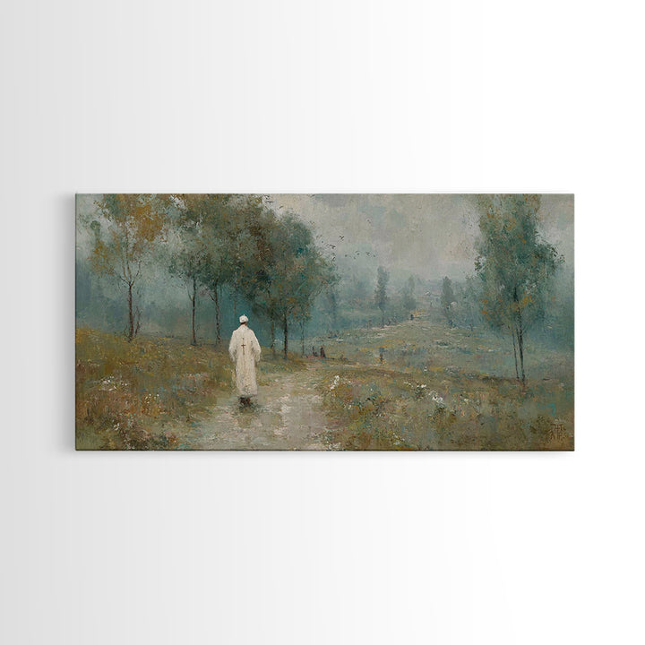 Peaceful Calling, Framed Canvas Print, Christian Wall Art, Christian Art Painting, Jesus Painting Canvas, Christian Decor