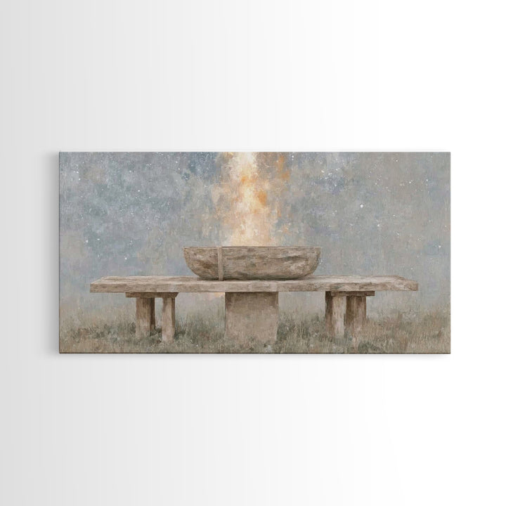 Sacred Offering | Framed Canvas Print | Christian Art Canvas | Christian Wall Art | Christian Painting | Christian Decor