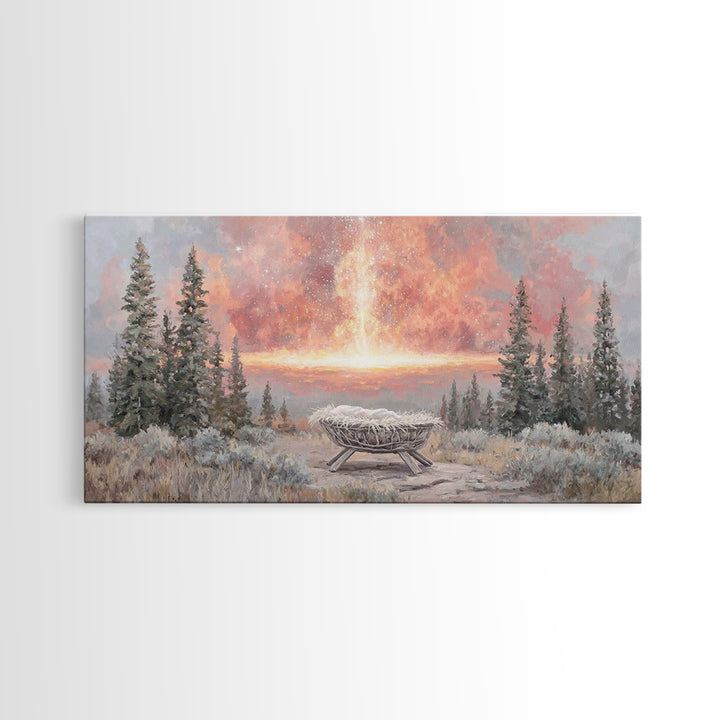 Star Of Bethlehem – Framed Canvas Print – Christian Christmas Art – Christmas Wall Art – Christian Art Canvas – Christian Decor