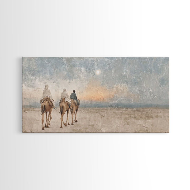 Journey Of Faith – Framed Canvas Print – Christian Art Canvas – Christmas Wall Art – Christian Christmas Art – Christian Decor