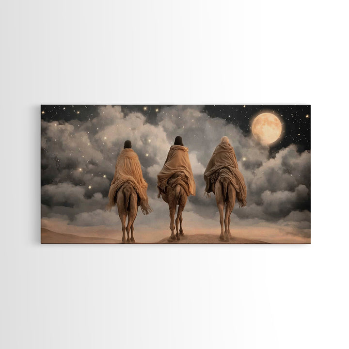 Night Of Witness | Framed Canvas Print | Christian Wall Art | Christmas Canvas Wall Art | Christian Christmas Art | Christian Decor