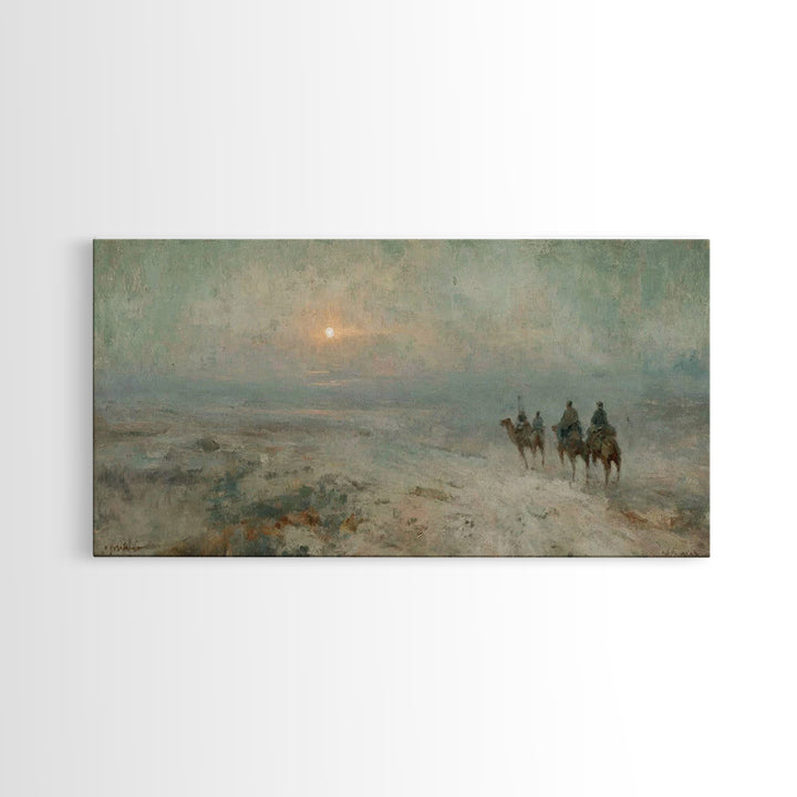 Starborn Pilgrimage, Framed Canvas Print, Christmas Art Prints, Christian Christmas Art, Christian Art Canvas, Christian Wall Art