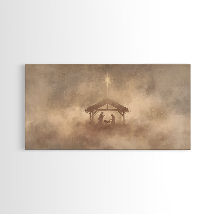 Star of Mercy – Framed Canvas Print – Christian Decor – Christmas Art – Christian Gifts – Christian Art – Jesus Art – Christian Canvas