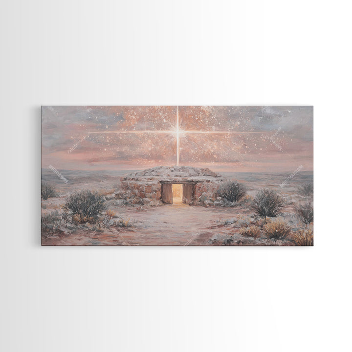 Radiant Birth – Framed Canvas Print – Christian Art – Christian Gifts – Christian Canvas – Christmas Art – Jesus Art – Christian Decor