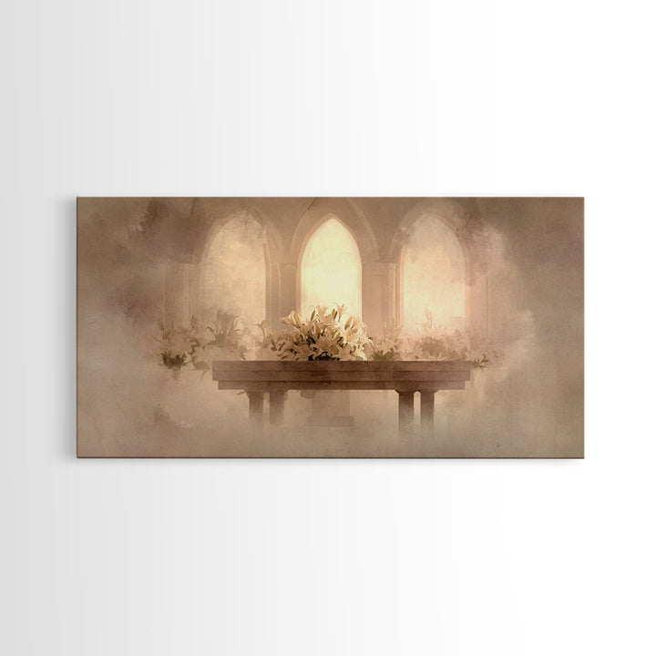 Holy Bloom | Framed Canvas Print | Christian Art Print | Christian Wall Art | Subtle Christian Paintings | Christian Decor | Christian Chri