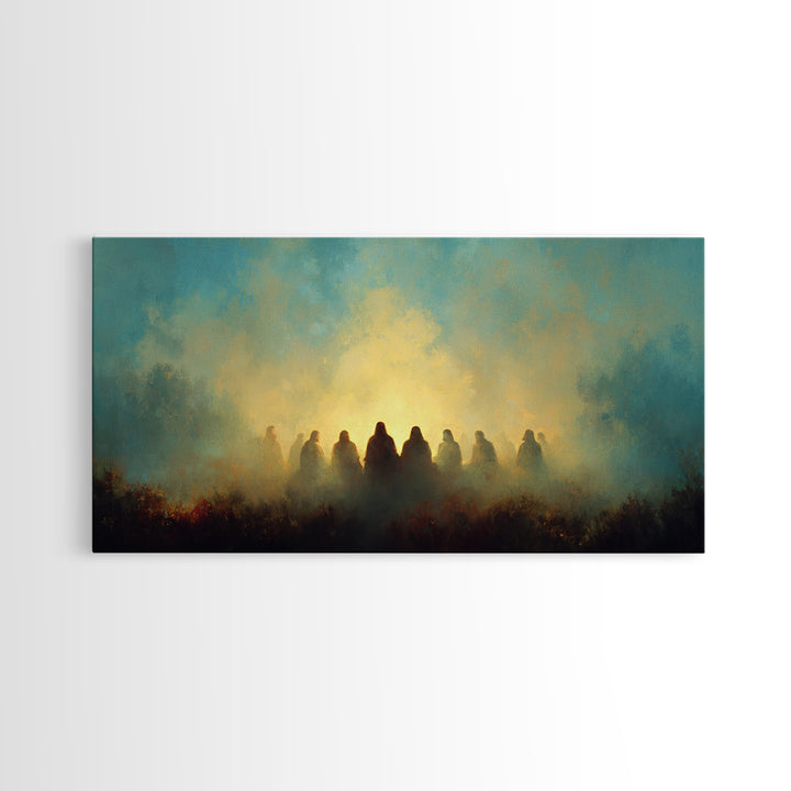 Heavenly Assembly – Framed Canvas Print – Christian Art – Jesus Painting – Christian Canvas – Christian Wall Art – Christian Gifts