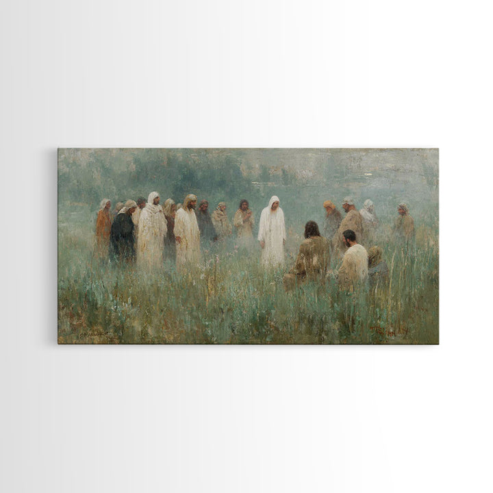 Field Of Peace – Framed Canvas Print – Christian Art Canvas – Christian Paintings – Jesus Art – Christian Wall Art – Christian Decor