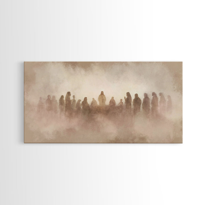 Sacred Gathering – Framed Canvas Print – Christian Wall Art – Jesus Art – Christian Art Canvas – Christian Gifts – Christian Painting