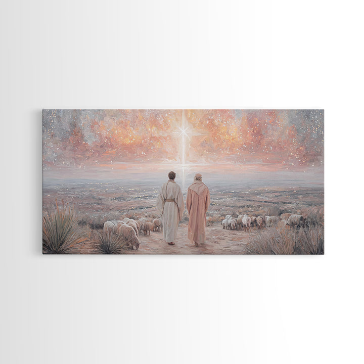 Guiding Star Promise – Framed Canvas Print – Christian Wall Art – Christian Art Canvas – Jesus Christmas Art – Christmas Wall Art – Christi