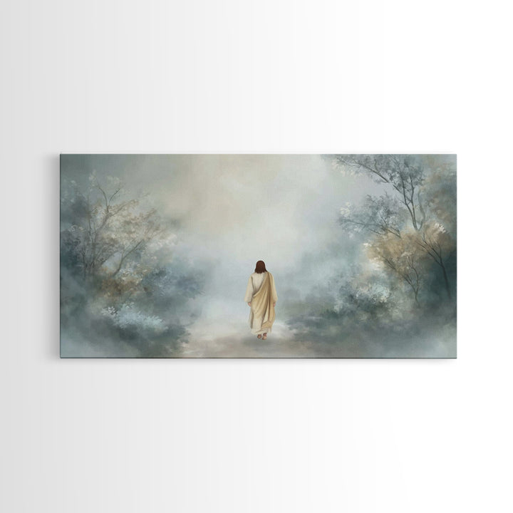 Path Of Grace - Framed Canvas Print - Christian Wall Art - Jesus Painting - Moody Christian Art - Christian Christmas Art - Christian Art C
