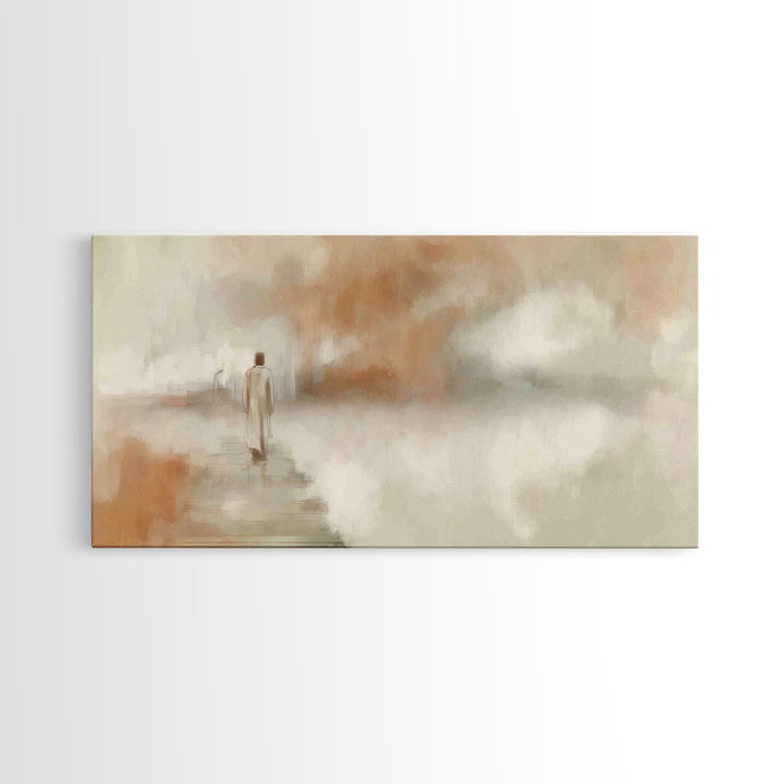 Dawn Journey Hope – Framed Canvas Print – Christian Painting – Christian Wall Art – Jesus Canvas Art – Subtle Christian Art – Christian Gif