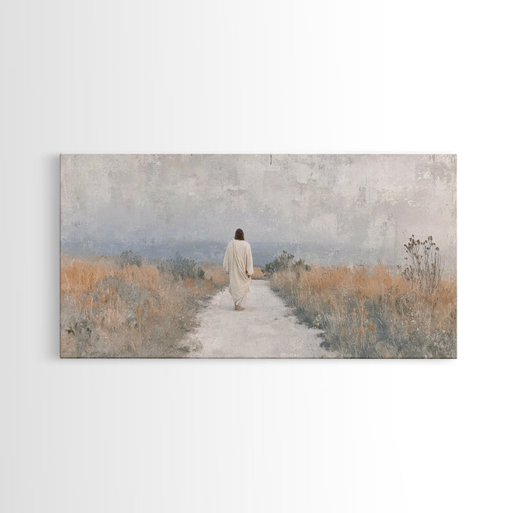 Fields Of Mercy | Framed Canvas Print | Christian Art Print | Jesus Painting | Christian Wall Art | Minimalist Christian Art | Christian Ch