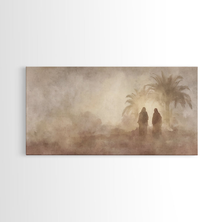 Desert Pilgrims – Framed Canvas Print – Christian Wall Art – Christian Art Canvas – Vintage Christian Art – Christian Gift – Christian Pain
