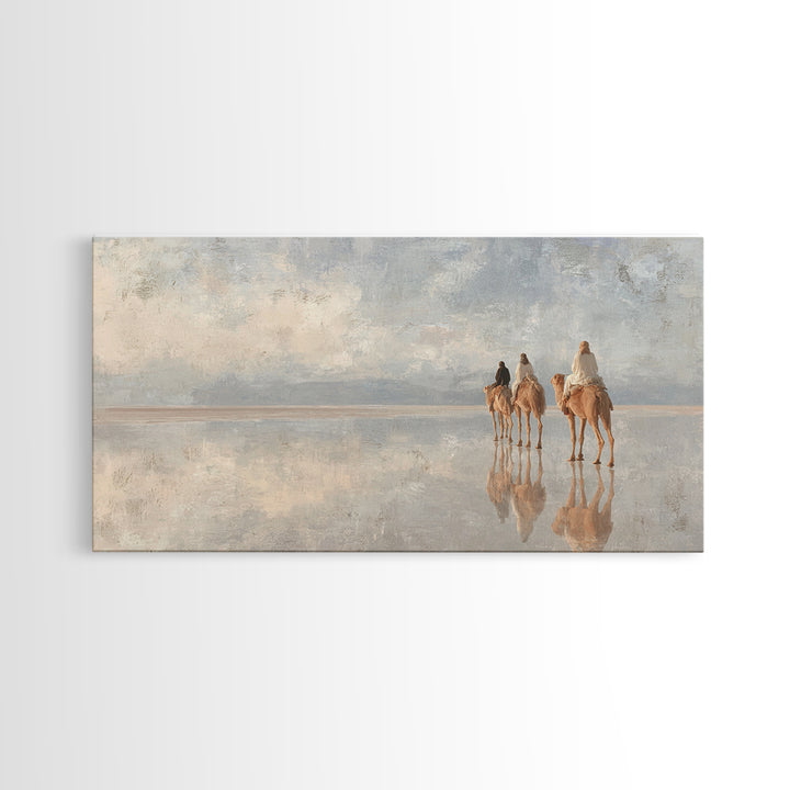 Journey Of The Wisemen, Framed Canvas Print, Christian Christmas Art, Christian Paintings, Large Christian Art, Christian Art Canvas, Chris