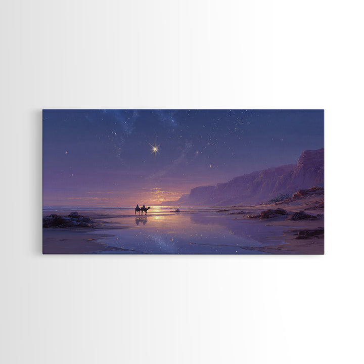 Star of the Wayfarers – Framed Canvas Print – Christian Wall Art – Christian Art Canvas – Christmas Art – Christian Painting – Christian Ch