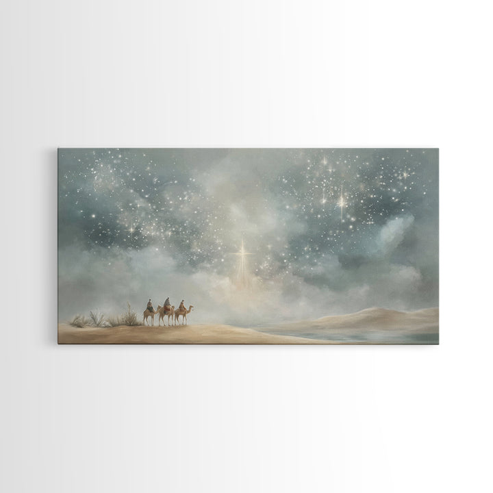 Wonders of Bethlehem Light | Framed Canvas Print | Christian Art Canvas | Christian Christmas Art | Christmas Wall Art | Modern Christian A