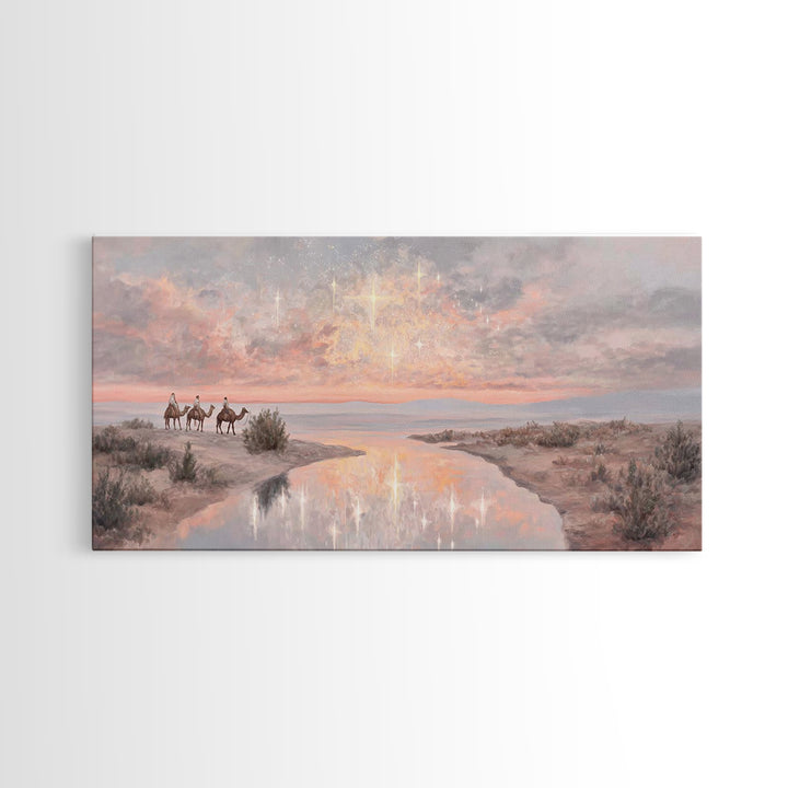 Gifts of the East | Framed Canvas Print | Christian Wall Art | Christmas Art | Christian Art Canvas | Vintage Christmas Art | Christian Chr