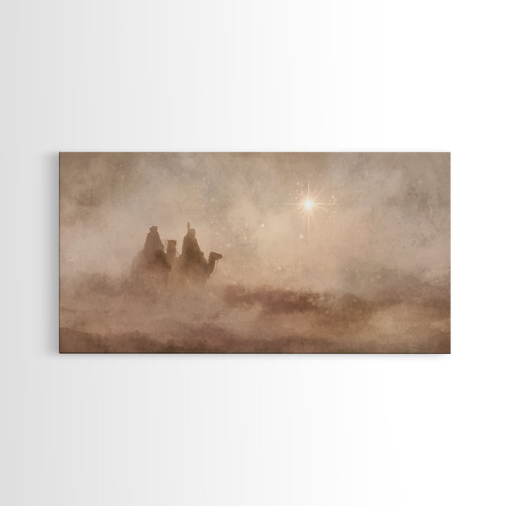 Celestial Path of Hope | Framed Canvas Print | Christian Christmas Art | Christian Painting | Christian Art Canvas | Christmas Wall Art | S