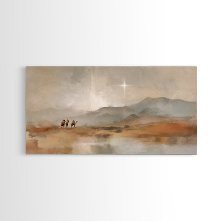 Star of Bethlehem – Framed Canvas Print – Christmas Art – Christian Art Canvas – Christian Wall Art – Christian Christmas Art – Jesus Paint