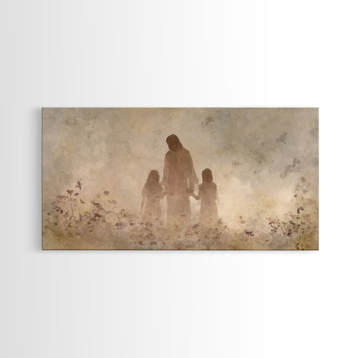 Children of Grace | Framed Canvas Print | Christian Art Canvas | Christian Wall Art | Jesus Painting | Christian Art | Christian Decor