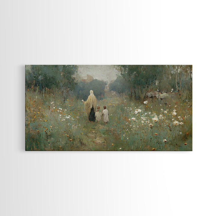 Field of His Peace | Framed Canvas Print | Christian Art Canvas | Christian Art | Jesus Painting | Christian Wall Art | Christian Decor