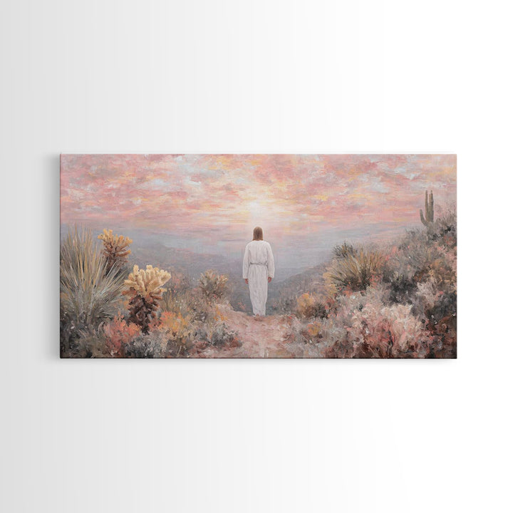 Path Of Mercy – Framed Canvas Print – Jesus Painting – Christian Wall Art – Christian Art Print – Modern Christian Art – Christian Gift