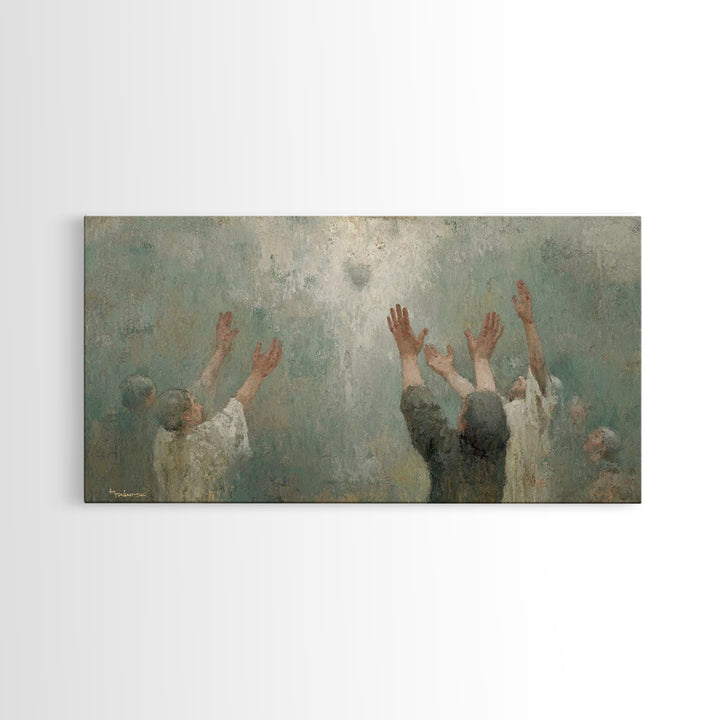 Heavenward Praise – Framed Canvas Print – Christian Wall Art – Christian Art Canvas – Jesus Painting – Christian Christmas Art