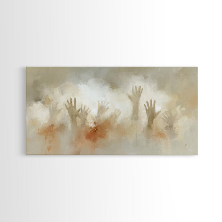 Rising Light – Framed Canvas Print – Christian Art Canvas – Christian Wall Art – Modern Christian Art – Christmas Wall Art