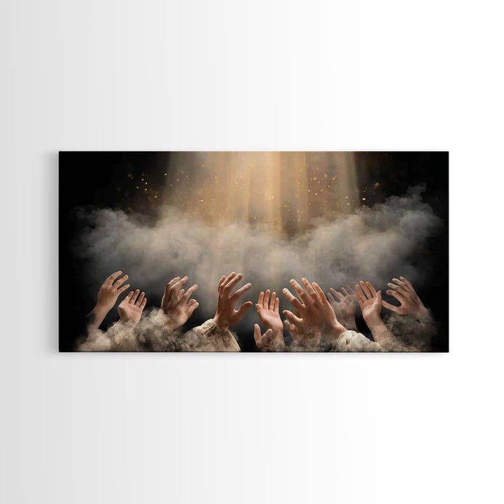 Divine Radiance – Framed Canvas Print – Christian Wall Art – Jesus Painting – Christian Art Canvas – Christian Christmas Decor