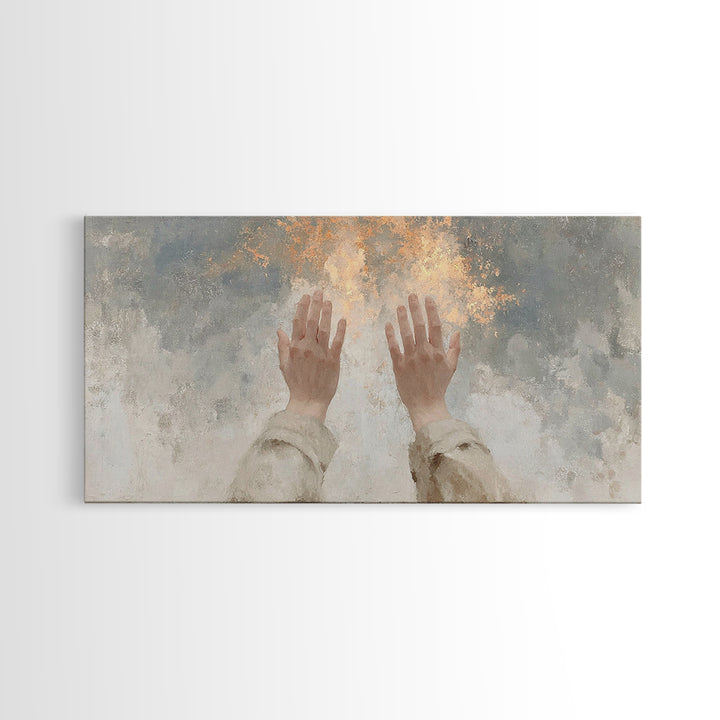 Holy Ember – Framed Canvas Print – Christian Art Canvas – Christian Art Print – Vintage Christian Art – Christmas Art Framed