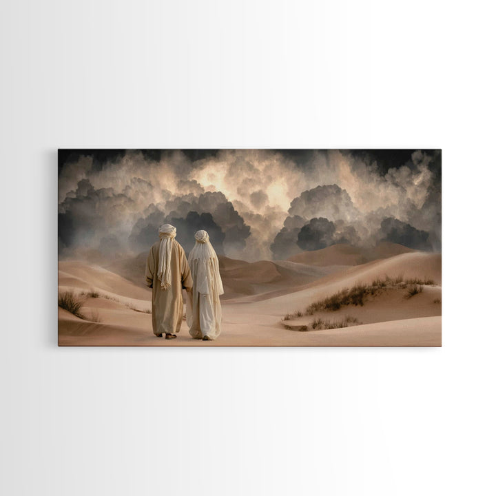 Desert Journey | Framed Canvas Print | Christian Wall Art | Christian Art Canvas | Moody Christian Art | Christian Painting | Christian Dec