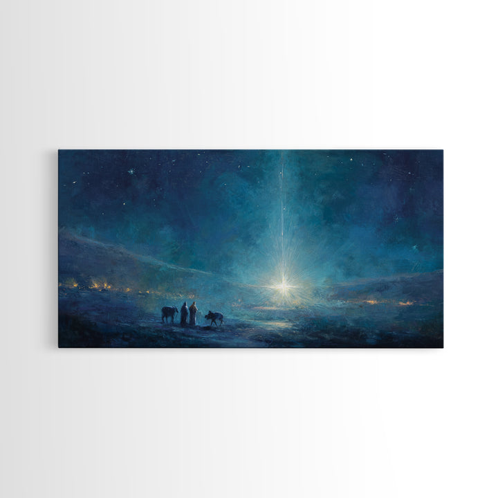 Guiding Star – Framed Canvas Print – Christian Art Canvas – Christian Wall Art – Christian Christmas Art – Modern Christian Art