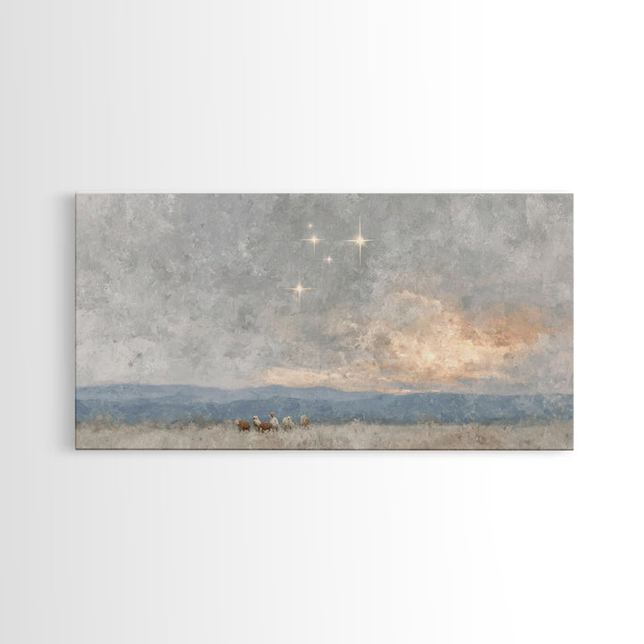 Holy Manger Light – Framed Canvas Print – Christian Wall Art – Christian Art Canvas – Christmas Art – Christian Decor