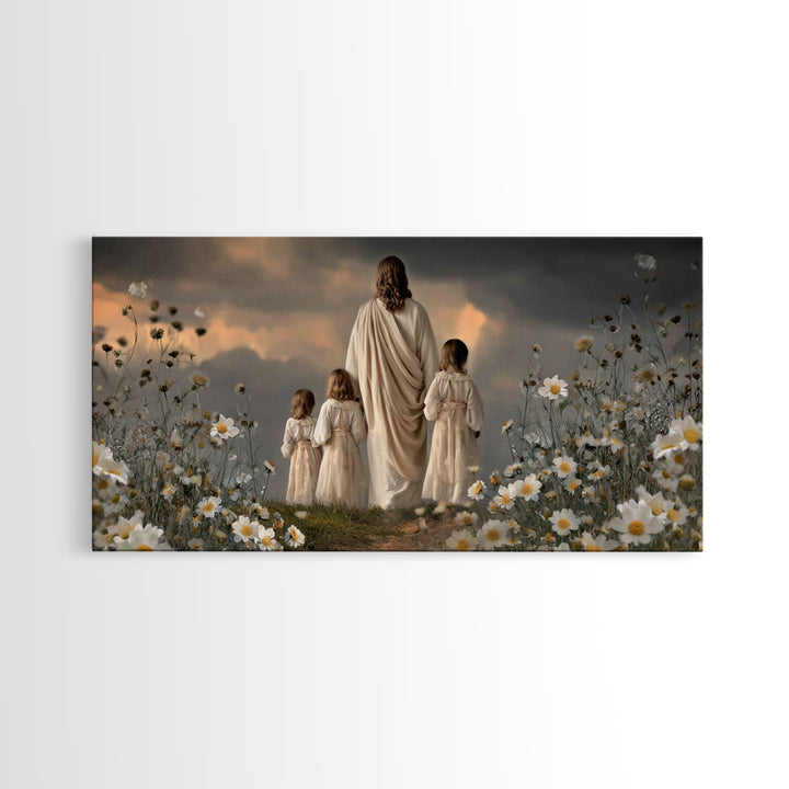 Dawn Of Hope – Framed Canvas Print – Christian Wall Art – Modern Christian Art – Jesus Painting – Christmas Art – Christian Art Canvas