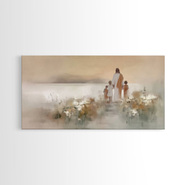 Horizon Of Grace – Framed Canvas Print – Christian Wall Art – Jesus Painting – Christian Art Canvas – Subtle Christian Art – Christian Chri