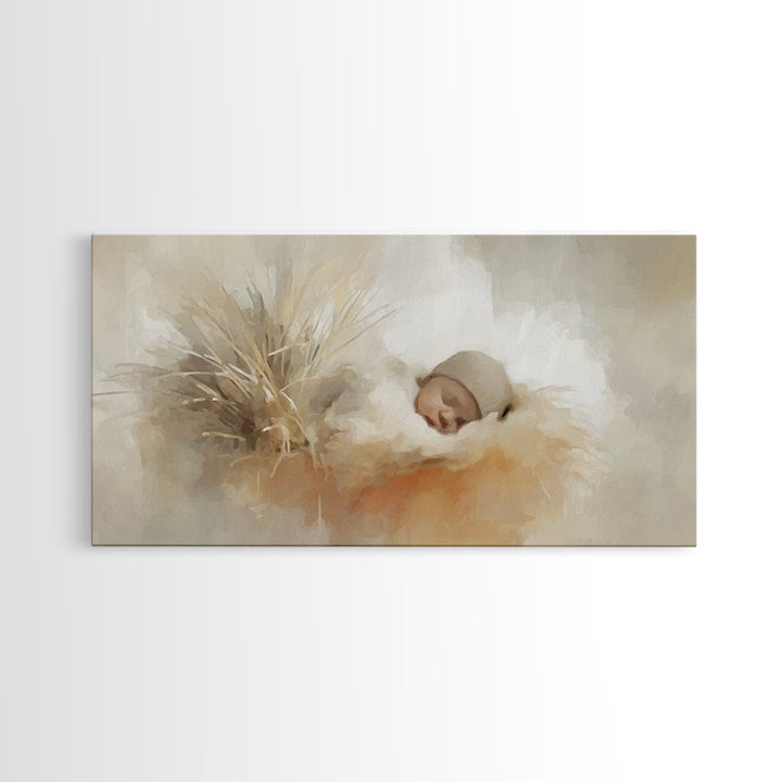 Holy Child – Framed Canvas Print – Christian Christmas Art – Christian Wall Art – Christmas Art Prints – Christian Art Canvas – Christmas D
