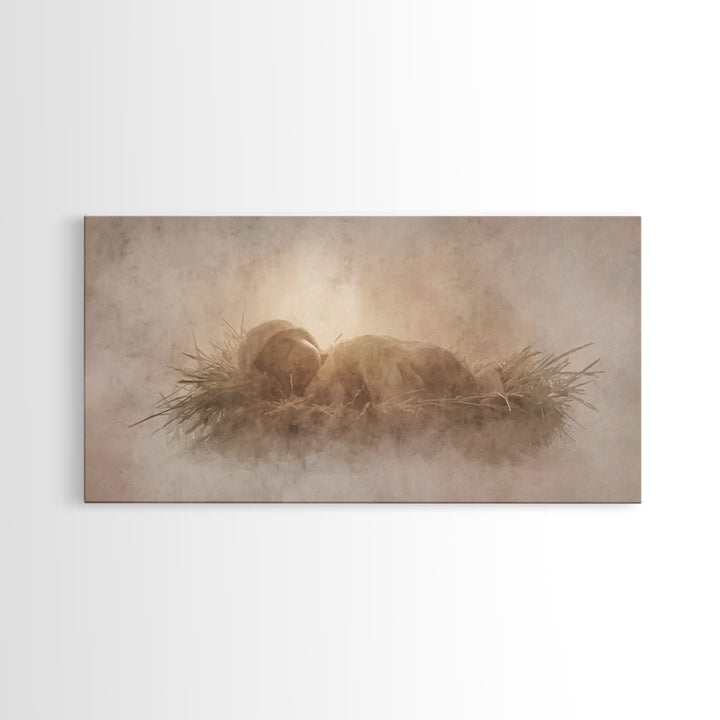 Holy Night Peace – Framed Canvas Print – Christian Christmas Art – Christian Wall Art – Christmas Art Prints – Christian Art Canvas – Chris