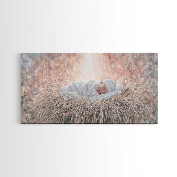 Light Of Bethlehem – Framed Canvas Print – Christmas Wall Art – Christian Art Canvas – Framed Christmas Art – Jesus Christmas Art – Christi