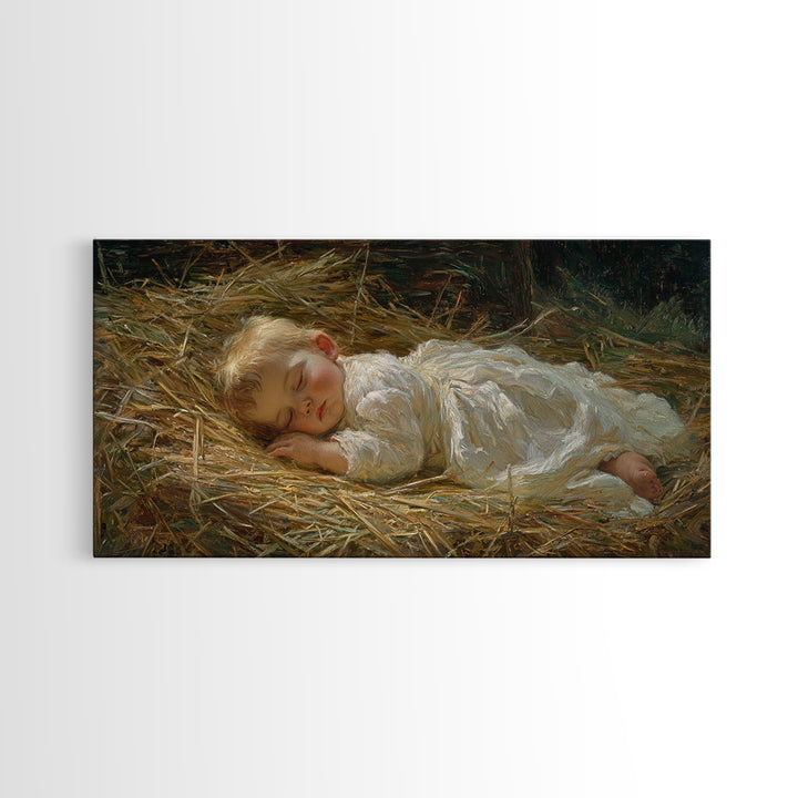 Heavenly Rest – Framed Canvas Print – Christian Christmas Art – Christian Wall Art – Christmas Art Prints – Framed Christmas Art – Christia