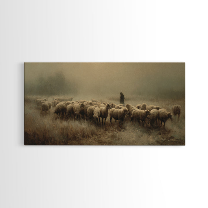 Dawn Shepherd – Framed Canvas Print – Christian Painting – Christian Art Canvas – Moody Christian Art – Christian Wall Art – Large Christia