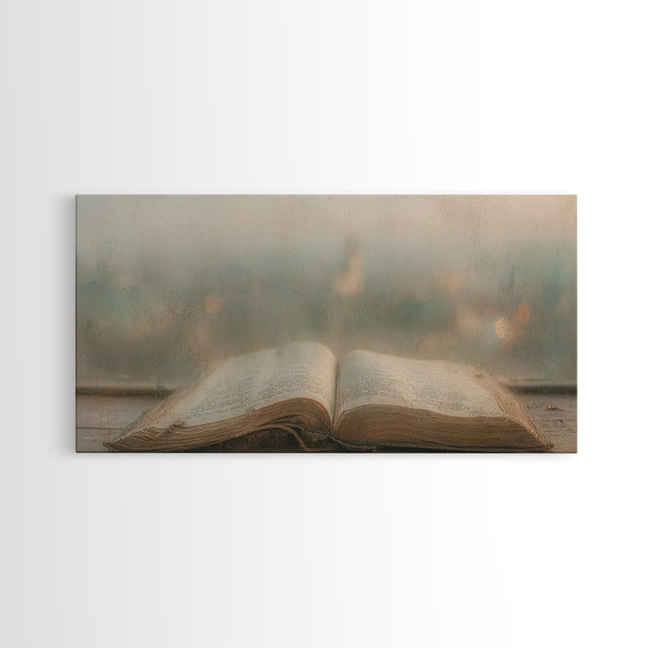 Ancient Pages – Framed Canvas Print – Christian Art Canvas – Christian Wall Art – Vintage Christian Art – Christian Gift – Christian Art Pr