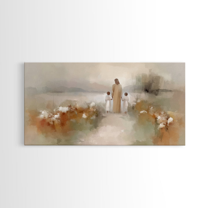 Path Of Grace – Framed Canvas Print – Christian Wall Art – Jesus Painting – Christian Art Canvas – Christian Decor – Modern Christian Art