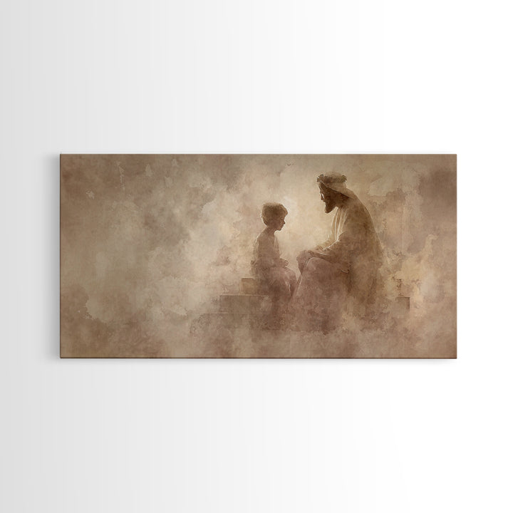 Radiant Salvation – Framed Canvas Print – Christian Wall Art – Christian Art Canvas – Jesus Painting – Christian Decor – Christian Christma
