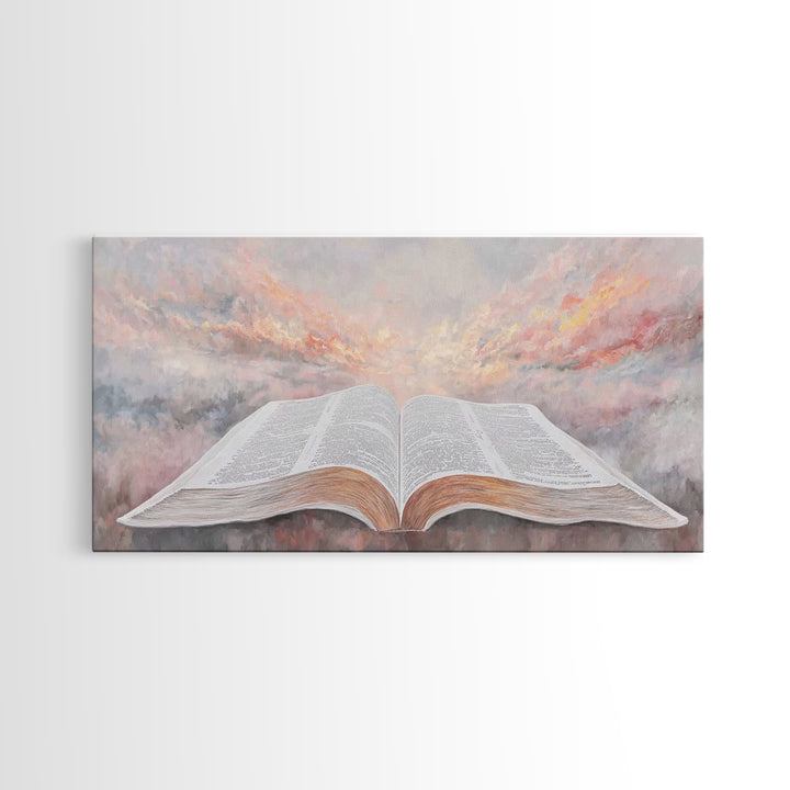 Graceful Word, Framed Canvas Print, Christian Wall Art, Christian Art Canvas, Christian Decor, Subtle Christian Art, Christian Christmas Ar