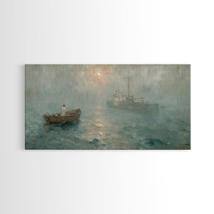 Harbor Of Peace – Framed Canvas Print – Christian Wall Art – Jesus Painting – Christian Art Canvas – Moody Christian Art – Christian Decor