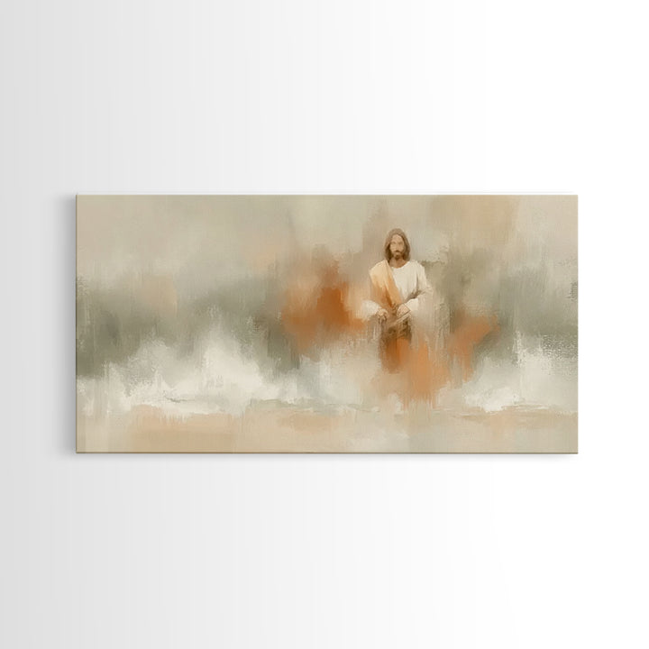 Still Waters Grace – Framed Canvas Print – Christian Art Canvas – Abstract Christian Art – Jesus Painting – Subtle Christian Art – Christia