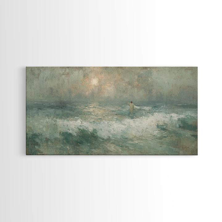 Arms Of Salvation – Framed Canvas Print – Christian Wall Art – Jesus Painting – Large Christian Painting – Christian Art Canvas – Christian