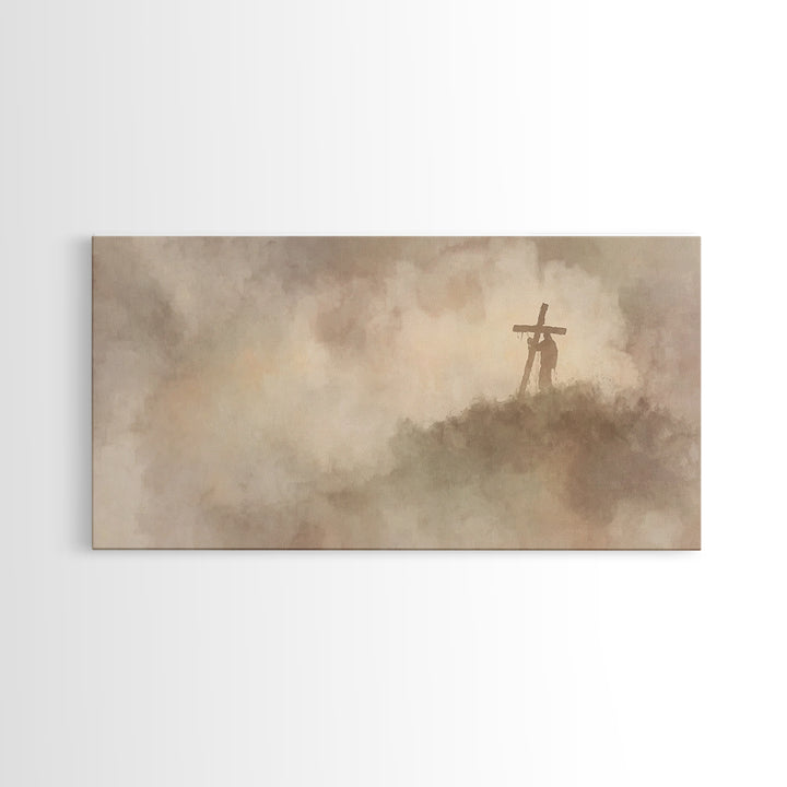 Path Of Mercy – Framed Canvas Print – Christian Wall Art – Jesus Painting – Christian Art Canvas – Moody Christian Art